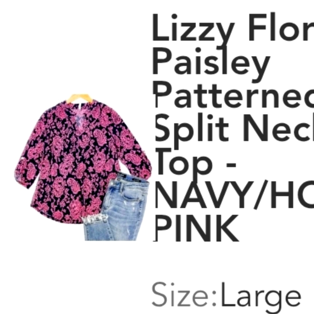 Dear Scarlett Lizzie Floral Paisley Patterned Boutique Top
